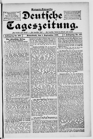 Deutsche Tageszeitung vom 01.09.1900