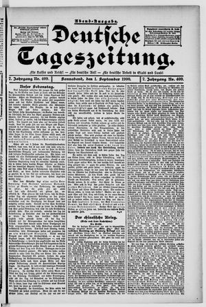 Deutsche Tageszeitung vom 01.09.1900