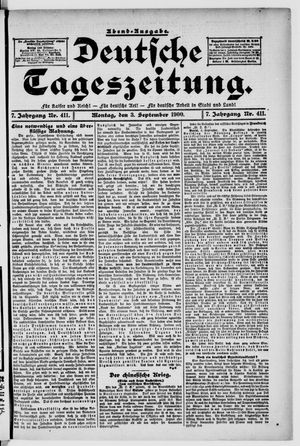 Deutsche Tageszeitung vom 03.09.1900
