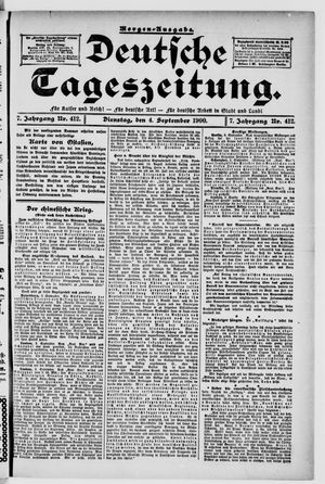 Deutsche Tageszeitung on Sep 4, 1900