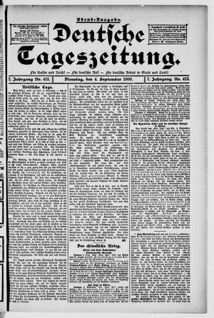 Deutsche Tageszeitung on Sep 4, 1900