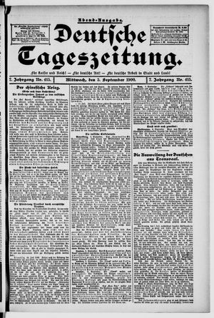 Deutsche Tageszeitung vom 05.09.1900