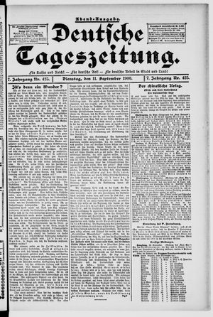Deutsche Tageszeitung vom 11.09.1900