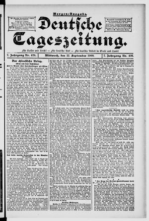 Deutsche Tageszeitung on Sep 12, 1900