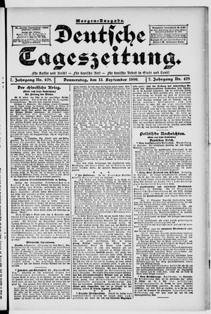 Deutsche Tageszeitung on Sep 13, 1900
