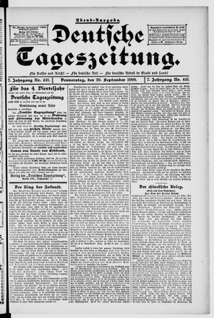 Deutsche Tageszeitung vom 20.09.1900