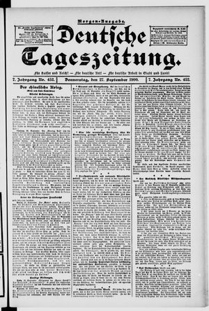 Deutsche Tageszeitung on Sep 27, 1900