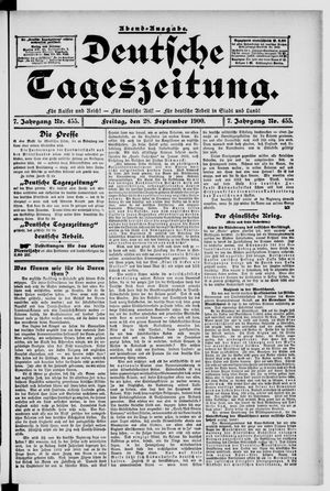 Deutsche Tageszeitung vom 28.09.1900