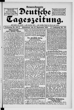 Deutsche Tageszeitung on Sep 29, 1900