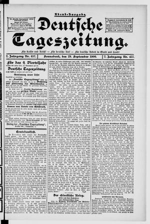 Deutsche Tageszeitung on Sep 29, 1900