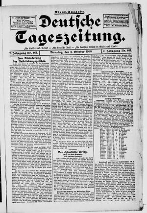 Deutsche Tageszeitung vom 02.10.1900