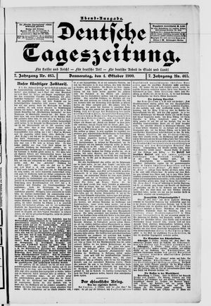Deutsche Tageszeitung on Oct 4, 1900