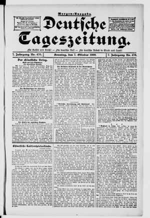 Deutsche Tageszeitung vom 07.10.1900
