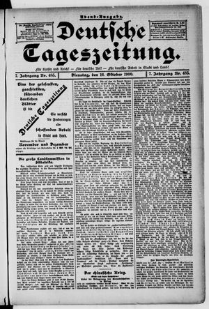 Deutsche Tageszeitung vom 16.10.1900
