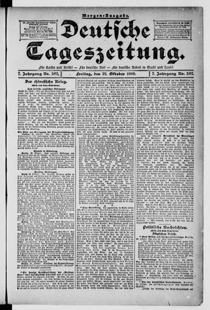 Deutsche Tageszeitung vom 26.10.1900