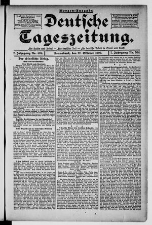Deutsche Tageszeitung on Oct 27, 1900