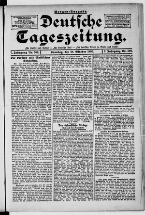 Deutsche Tageszeitung vom 28.10.1900