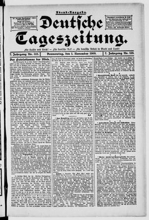 Deutsche Tageszeitung on Nov 1, 1900