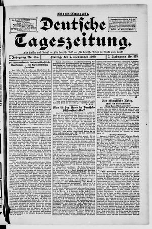 Deutsche Tageszeitung on Nov 2, 1900
