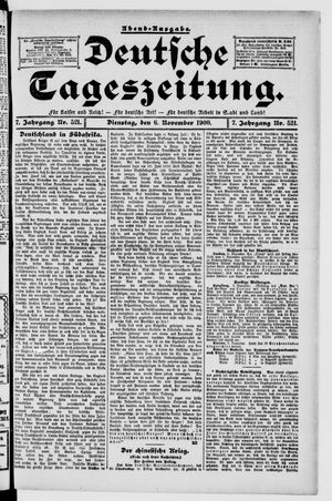 Deutsche Tageszeitung on Nov 6, 1900