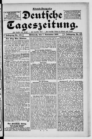 Deutsche Tageszeitung vom 07.11.1900