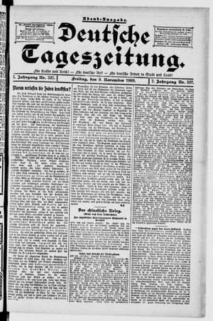 Deutsche Tageszeitung vom 09.11.1900
