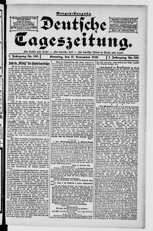 Deutsche Tageszeitung on Nov 11, 1900