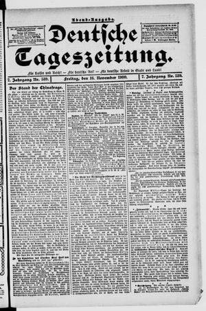 Deutsche Tageszeitung on Nov 16, 1900