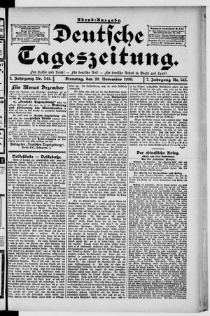 Deutsche Tageszeitung vom 20.11.1900
