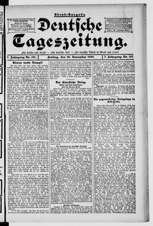 Deutsche Tageszeitung on Nov 30, 1900