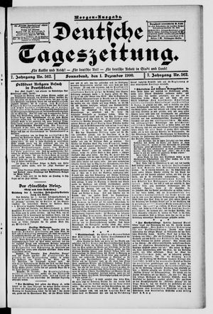 Deutsche Tageszeitung vom 01.12.1900