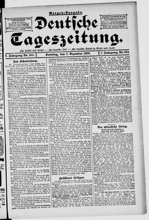 Deutsche Tageszeitung on Dec 2, 1900