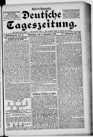 Deutsche Tageszeitung vom 04.12.1900