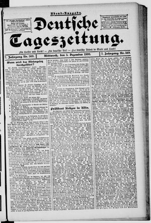 Deutsche Tageszeitung on Dec 5, 1900