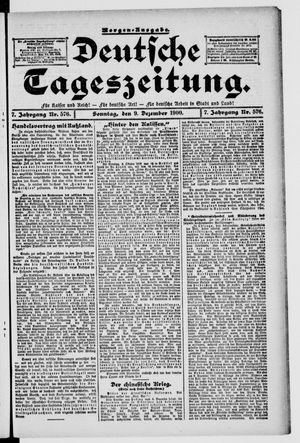 Deutsche Tageszeitung on Dec 9, 1900