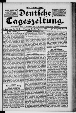 Deutsche Tageszeitung vom 11.12.1900