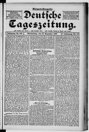 Deutsche Tageszeitung on Dec 13, 1900