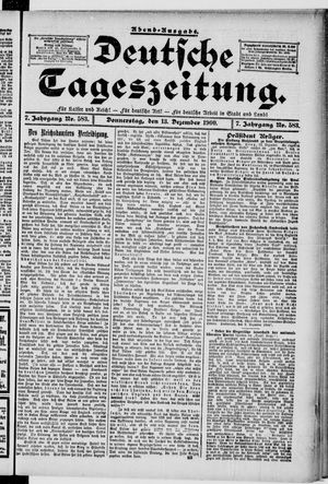 Deutsche Tageszeitung on Dec 13, 1900