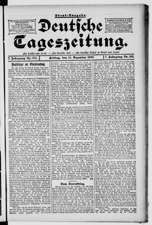 Deutsche Tageszeitung vom 14.12.1900