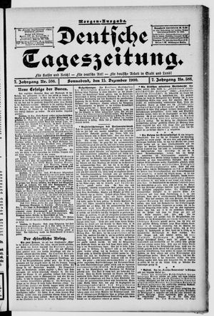 Deutsche Tageszeitung on Dec 15, 1900