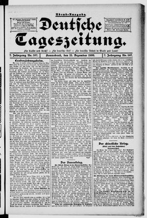 Deutsche Tageszeitung on Dec 15, 1900