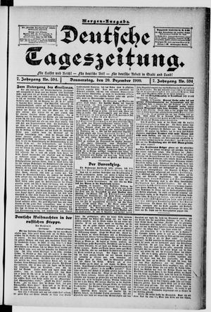 Deutsche Tageszeitung vom 20.12.1900