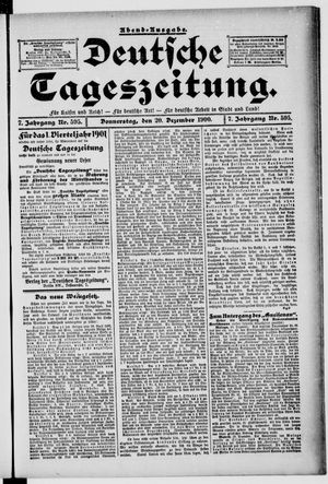 Deutsche Tageszeitung vom 20.12.1900