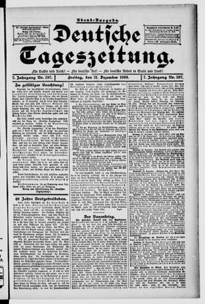 Deutsche Tageszeitung vom 21.12.1900