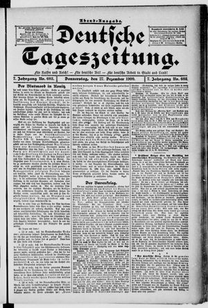 Deutsche Tageszeitung vom 27.12.1900