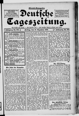 Deutsche Tageszeitung vom 28.12.1900