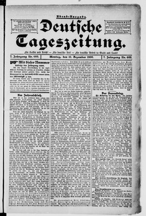 Deutsche Tageszeitung vom 31.12.1900