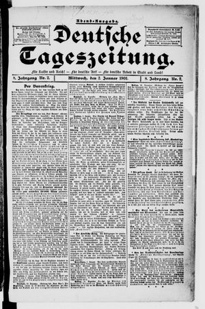 Deutsche Tageszeitung vom 02.01.1901