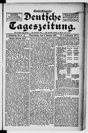 Deutsche Tageszeitung vom 03.01.1901