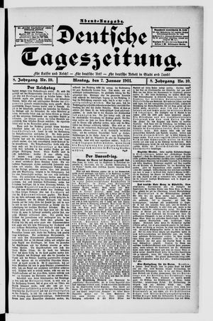 Deutsche Tageszeitung vom 07.01.1901